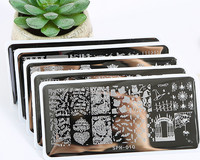 1 τεμ. Πλάκες για σφράγιση νυχιών Χριστουγεννιάτικη αποκριάτικη εικόνα Στένσιλ εικόνας από ανοξείδωτο ατσάλι 6,5*12,5 εκ. Εργαλείο διακόσμησης νυχιών εκτύπωσης#PH011-60