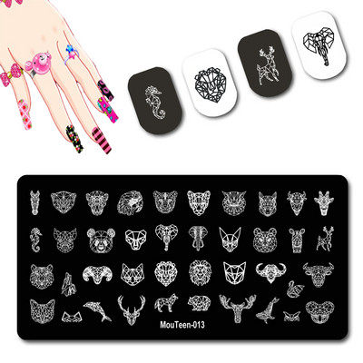 DISNEY Cartoon Elephant Nail Stamping Plate Cute Elephant stamping Plate Cartoon Character Nail Art Templates #058
