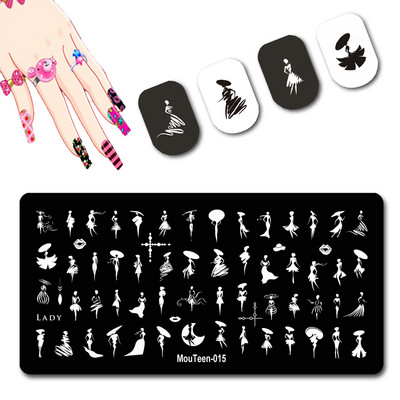 DISNEY Cartoon Elephant Nail Stamping Plate Cute Elephant stamping Plate Cartoon Character Nail Art Templates #058