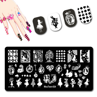DISNEY Cartoon Elephant Nail Stamping Plate Cute Elephant stamping Plate Cartoon Character Nail Art Templates #058
