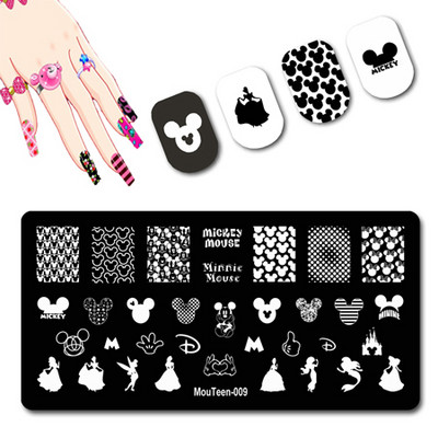DISNEY Cartoon Elephant Nail Stamping Plate Cute Elephant stamping Plate Cartoon Character Nail Art Templates #058