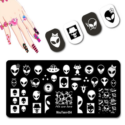 DISNEY Cartoon Elephant Nail Stamping Plate Cute Elephant stamping Plate Cartoon Character Nail Art Templates #058