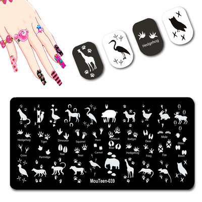 DISNEY Cartoon Elephant Nail Stamping Plate Cute Elephant stamping Plate Cartoon Character Nail Art Templates #058