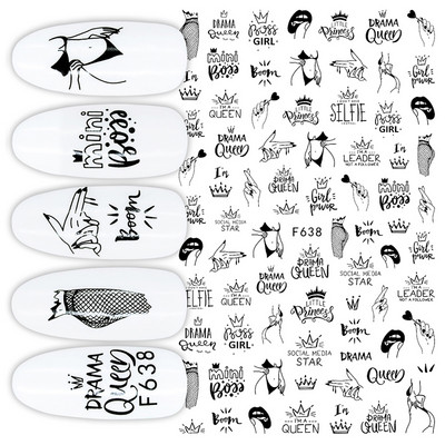 1 τμχ Γεωμετρικά συρόμενα νυχιών 3D αυτοκόλλητο αυτοκόλλητο αυτοκόλλητο μεταφοράς αυτοκόλλητα Αυτοκόλλητα αλουμινόχαρτο λουλούδι τροπικά φυτά Εικόνα Διακοσμήσεις νυχιών