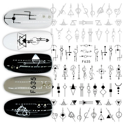 1 τμχ Γεωμετρικά συρόμενα νυχιών 3D αυτοκόλλητο αυτοκόλλητο αυτοκόλλητο μεταφοράς αυτοκόλλητα Αυτοκόλλητα αλουμινόχαρτο λουλούδι τροπικά φυτά Εικόνα Διακοσμήσεις νυχιών