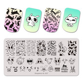 Στένσιλ 6*12 εκ. Εργαλείο καρφιών Πλάκες Σφράγισης Τέχνης Κουνέλι 037 Πασχαλινό Αυγό Νυχιών Χαριτωμένο Σφραγίδα Εκτύπωσης Εικόνας Πρότυπο Πλάκες Γεωμετρικές