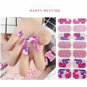 Αυτοκόλλητο 1 φύλλου Nail Art Αδιάβροχο Σχέδια καλοκαιρινά λουλούδια Πλήρες κάλυμμα ψεύτικα περιτυλίγματα νυχιών Κοσμήματα Αξεσουάρ Αυτοκόλλητα αυτοκόλλητα για νύχια