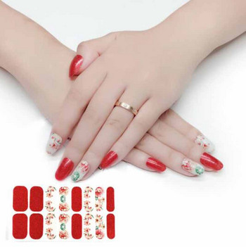 Αυτοκόλλητο 1 φύλλου Nail Art Αδιάβροχο Σχέδια καλοκαιρινά λουλούδια Πλήρες κάλυμμα ψεύτικα περιτυλίγματα νυχιών Κοσμήματα Αξεσουάρ Αυτοκόλλητα αυτοκόλλητα για νύχια