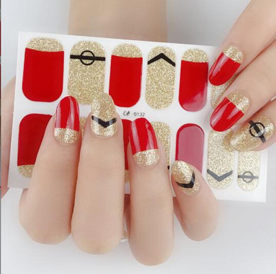 Αυτοκόλλητο 1 φύλλου Nail Art Αδιάβροχο Σχέδια καλοκαιρινά λουλούδια Πλήρες κάλυμμα ψεύτικα περιτυλίγματα νυχιών Κοσμήματα Αξεσουάρ Αυτοκόλλητα αυτοκόλλητα για νύχια