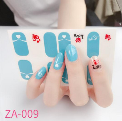 Αυτοκόλλητο 1 φύλλου Nail Art Αδιάβροχο Σχέδια καλοκαιρινά λουλούδια Πλήρες κάλυμμα ψεύτικα περιτυλίγματα νυχιών Κοσμήματα Αξεσουάρ Αυτοκόλλητα αυτοκόλλητα για νύχια