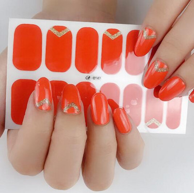 Αυτοκόλλητο 1 φύλλου Nail Art Αδιάβροχο Σχέδια καλοκαιρινά λουλούδια Πλήρες κάλυμμα ψεύτικα περιτυλίγματα νυχιών Κοσμήματα Αξεσουάρ Αυτοκόλλητα αυτοκόλλητα για νύχια