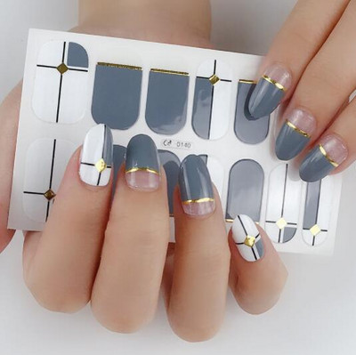 Αυτοκόλλητο 1 φύλλου Nail Art Αδιάβροχο Σχέδια καλοκαιρινά λουλούδια Πλήρες κάλυμμα ψεύτικα περιτυλίγματα νυχιών Κοσμήματα Αξεσουάρ Αυτοκόλλητα αυτοκόλλητα για νύχια