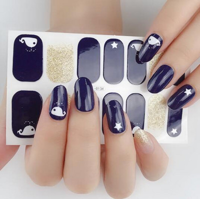 Αυτοκόλλητο 1 φύλλου Nail Art Αδιάβροχο Σχέδια καλοκαιρινά λουλούδια Πλήρες κάλυμμα ψεύτικα περιτυλίγματα νυχιών Κοσμήματα Αξεσουάρ Αυτοκόλλητα αυτοκόλλητα για νύχια