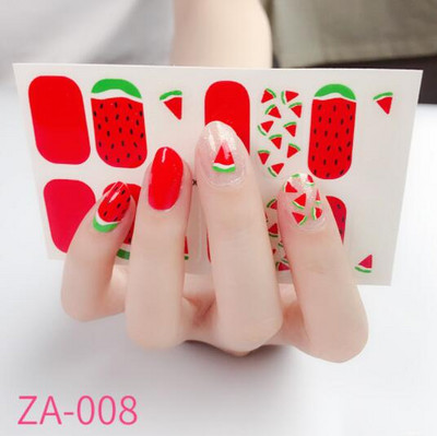 Αυτοκόλλητο 1 φύλλου Nail Art Αδιάβροχο Σχέδια καλοκαιρινά λουλούδια Πλήρες κάλυμμα ψεύτικα περιτυλίγματα νυχιών Κοσμήματα Αξεσουάρ Αυτοκόλλητα αυτοκόλλητα για νύχια