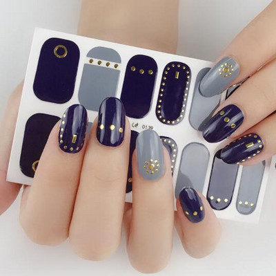 Αυτοκόλλητο 1 φύλλου Nail Art Αδιάβροχο Σχέδια καλοκαιρινά λουλούδια Πλήρες κάλυμμα ψεύτικα περιτυλίγματα νυχιών Κοσμήματα Αξεσουάρ Αυτοκόλλητα αυτοκόλλητα για νύχια