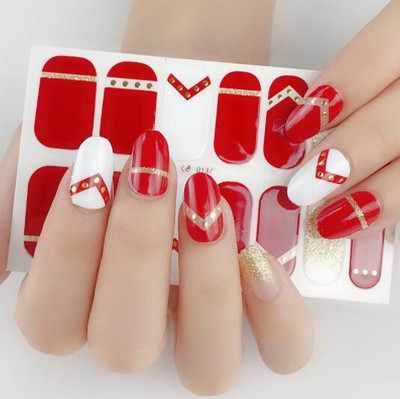 Αυτοκόλλητο 1 φύλλου Nail Art Αδιάβροχο Σχέδια καλοκαιρινά λουλούδια Πλήρες κάλυμμα ψεύτικα περιτυλίγματα νυχιών Κοσμήματα Αξεσουάρ Αυτοκόλλητα αυτοκόλλητα για νύχια