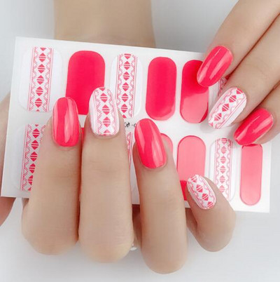 Αυτοκόλλητο 1 φύλλου Nail Art Αδιάβροχο Σχέδια καλοκαιρινά λουλούδια Πλήρες κάλυμμα ψεύτικα περιτυλίγματα νυχιών Κοσμήματα Αξεσουάρ Αυτοκόλλητα αυτοκόλλητα για νύχια