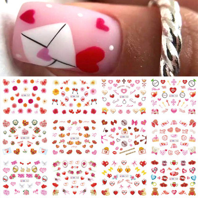 12 τμχ Αυτοκόλλητα νυχιών Tiger Nail Αυτοκόλλητα νυχιών μεταφοράς νερού Ζέβρα λύκος Ζώων με εικόνες Ζώων συρόμενα μανικιούρ καλλιτεχνική διακόσμηση LABN085-096