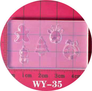 Τρισδιάστατο σκάλισμα με καλούπι νυχιών σιλικόνης για σφράγιση πρότυπο μονόκερου Χριστουγεννιάτικο σχέδιο DIY UV Gel Acrylic Crystal WY Νέες παραλαβές