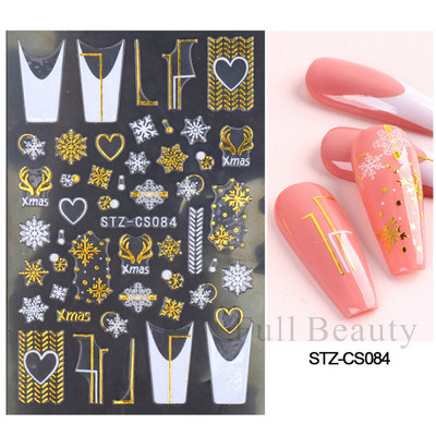 Χρυσά Φθινοπωρινά Φθινοπωρινά Φύλλα Νυχιών Σλάιντ Φύλλα σφενδάμου Γεωμετρική κορνίζα τρισδιάστατα αυτοκόλλητα αυτοκόλλητα λαμπερά αυτοκόλλητα νυχιών Διακοσμητικά φύλλα LACJ076