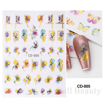 Χρυσά Φθινοπωρινά Φθινοπωρινά Φύλλα Νυχιών Σλάιντ Φύλλα σφενδάμου Γεωμετρική κορνίζα τρισδιάστατα αυτοκόλλητα αυτοκόλλητα λαμπερά αυτοκόλλητα νυχιών Διακοσμητικά φύλλα LACJ076