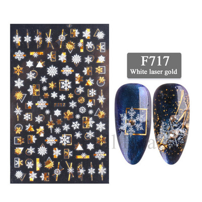 Χρυσά Φθινοπωρινά Φθινοπωρινά Φύλλα Νυχιών Σλάιντ Φύλλα σφενδάμου Γεωμετρική κορνίζα τρισδιάστατα αυτοκόλλητα αυτοκόλλητα λαμπερά αυτοκόλλητα νυχιών Διακοσμητικά φύλλα LACJ076