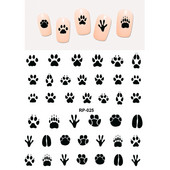 5 τμχ NAIL ART BEAUTY WATER DECAL SLIDER ΑΥΤΟΚΟΛΛΗΤΟ ΝΥΧΙΩΝ ANIMAL PET CLAW PAW ΠΟΔΙ ΕΚΤΥΠΩΜΑ ΓΛΥΚΙΑ ΚΑΡΔΙΑ ΜΑΥΡΗ ΓΑΤΑ RP025-030