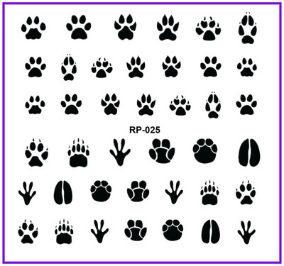 5 τμχ NAIL ART BEAUTY WATER DECAL SLIDER ΑΥΤΟΚΟΛΛΗΤΟ ΝΥΧΙΩΝ ANIMAL PET CLAW PAW ΠΟΔΙ ΕΚΤΥΠΩΜΑ ΓΛΥΚΙΑ ΚΑΡΔΙΑ ΜΑΥΡΗ ΓΑΤΑ RP025-030