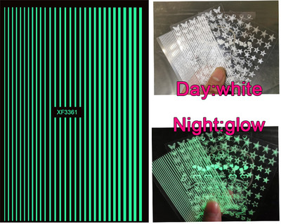 DIY αυτοκόλλητα νυχιών 3D αυτοκόλλητα αυτοκόλλητα νυχιών Pot Weed Leaf Nails Decal on Nails Μανικιούρ Διακόσμηση Σχέδιο πολύχρωμων γραμμών