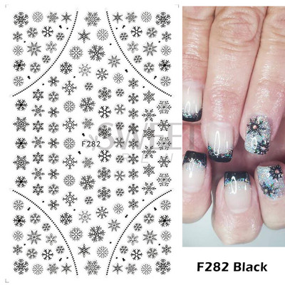 Τρισδιάστατα λευκά χριστουγεννιάτικα αυτοκόλλητα νυχιών Snowflake Elk Ballet Girl Festive Trend 2022 Design Santa Αυτοκόλλητα Χειμερινά αυτοκόλλητα Διακόσμηση SASW-CS