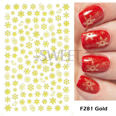 Τρισδιάστατα λευκά χριστουγεννιάτικα αυτοκόλλητα νυχιών Snowflake Elk Ballet Girl Festive Trend 2022 Design Santa Αυτοκόλλητα Χειμερινά αυτοκόλλητα Διακόσμηση SASW-CS