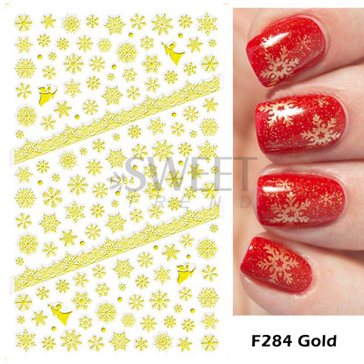 Τρισδιάστατα λευκά χριστουγεννιάτικα αυτοκόλλητα νυχιών Snowflake Elk Ballet Girl Festive Trend 2022 Design Santa Αυτοκόλλητα Χειμερινά αυτοκόλλητα Διακόσμηση SASW-CS