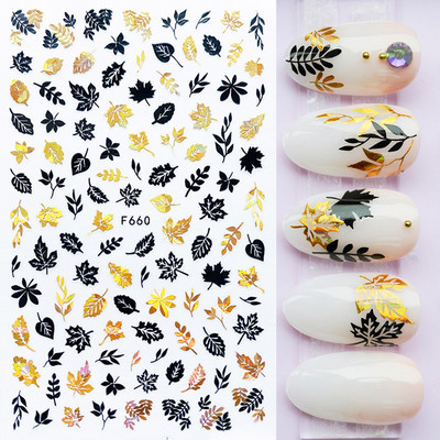 Χρυσό λέιζερ Λευκό Χριστουγεννιάτικο αυτοκόλλητο νυχιών 5D ολογραφικές νιφάδες χιονιού Santa Geometry Line Letter DIY Sliders μανικιούρ BEF712-719