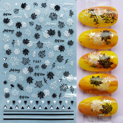 Χρυσό λέιζερ Λευκό Χριστουγεννιάτικο αυτοκόλλητο νυχιών 5D ολογραφικές νιφάδες χιονιού Santa Geometry Line Letter DIY Sliders μανικιούρ BEF712-719