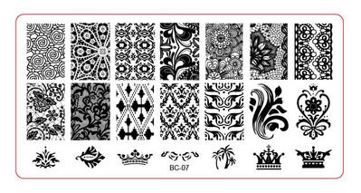 Σετ για πλάκες σφράγισης νυχιών Stamper Scraper Nail Art Stamp Stamp Plastic DIY Σετ προτύπων νυχιών Εργαλεία μανικιούρ νυχιών (BC01-BC10)