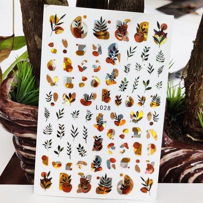 3D αυτοκόλλητο νυχιών αδιάβροχα γυαλιστερά αυτοκόλλητα αυτοκόλλητα για νύχια Κινούμενα σχέδια Animal Wolf Bird Nail Art Διακόσμηση Aurora Silver Design