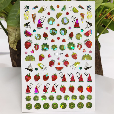 3D αυτοκόλλητο νυχιών αδιάβροχα γυαλιστερά αυτοκόλλητα αυτοκόλλητα για νύχια Κινούμενα σχέδια Animal Wolf Bird Nail Art Διακόσμηση Aurora Silver Design