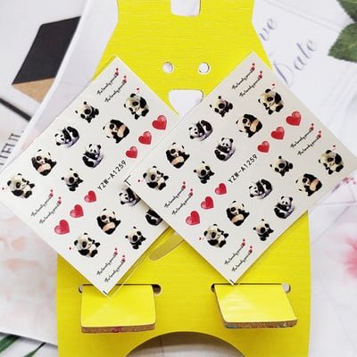 2 τμχ Αυτοκόλλητα για νύχια Μαύρο γράμμα Σχέδιο Νυχιών Διακοσμήσεις Μανικιούρ Διακόσμηση Μανικιούρ Ακουαρέλα Αυτοκόλλητα Νυχιών Αξεσουάρ