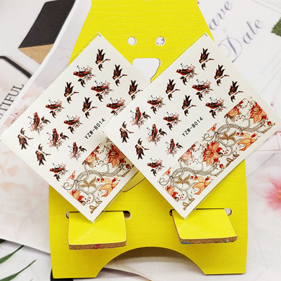 2 τμχ Αυτοκόλλητα για νύχια Μαύρο γράμμα Σχέδιο Νυχιών Διακοσμήσεις Μανικιούρ Διακόσμηση Μανικιούρ Ακουαρέλα Αυτοκόλλητα Νυχιών Αξεσουάρ