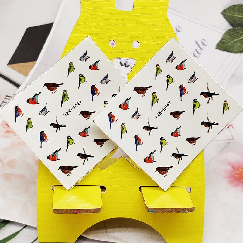 2 τμχ Αυτοκόλλητα για νύχια Μαύρο γράμμα Σχέδιο Νυχιών Διακοσμήσεις Μανικιούρ Διακόσμηση Μανικιούρ Ακουαρέλα Αυτοκόλλητα Νυχιών Αξεσουάρ