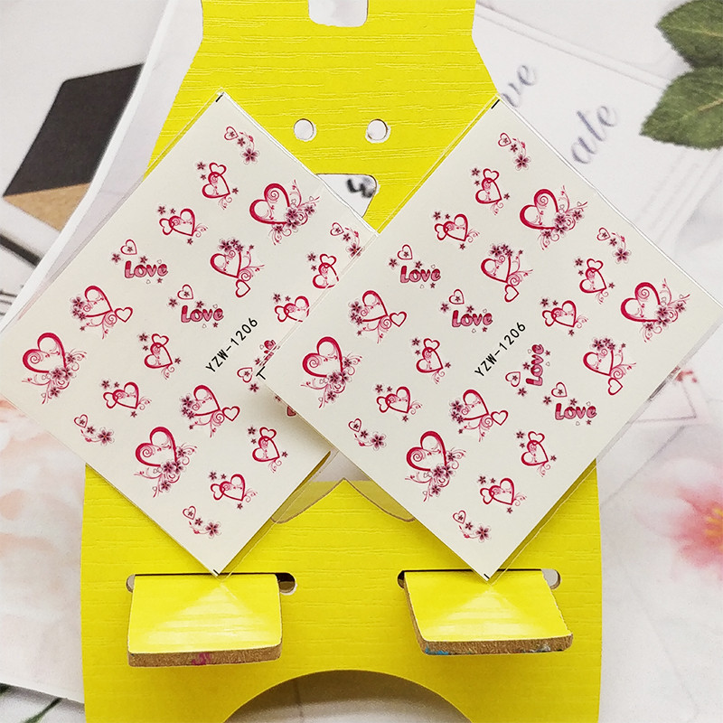 2 τμχ Αυτοκόλλητα για νύχια Μαύρο γράμμα Σχέδιο Νυχιών Διακοσμήσεις Μανικιούρ Διακόσμηση Μανικιούρ Ακουαρέλα Αυτοκόλλητα Νυχιών Αξεσουάρ