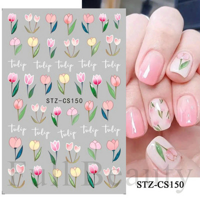 Χαριτωμένα αυτοκόλλητα για νύχια δεινοσαύρων Macaroon πολύχρωμα ζώα Kawaii Anime Nails design Sliders για μανικιούρ TRSTZ-SJ034