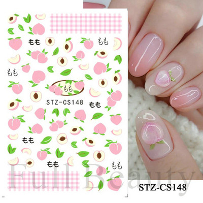 Χαριτωμένα αυτοκόλλητα για νύχια δεινοσαύρων Macaroon πολύχρωμα ζώα Kawaii Anime Nails design Sliders για μανικιούρ TRSTZ-SJ034