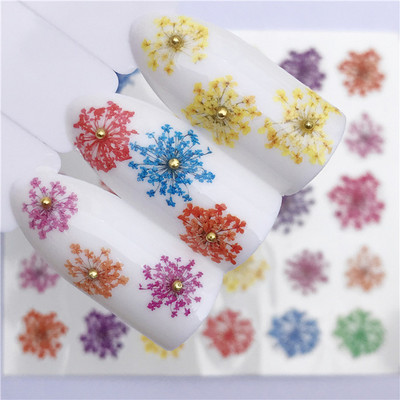 1 τμχ Lavender Fox Nail Art Leaves Water Αυτοκόλλητα Αυτοκόλλητα Floral Face Butterfly Flower Slider για Νύχια Καλοκαιρινή διακόσμηση νυχιών