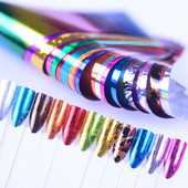 24 τμχ Ολογραφικό έναστρο φύλλο για μανικιούρ νυχιών Laser Pattern Nail Art Transfer Αυτοκόλλητο DIY Εργαλεία διακοσμήσεων νυχιών