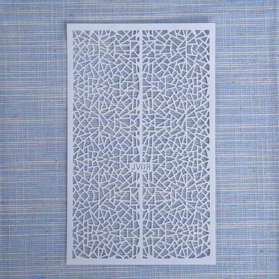 1 τεμ. Αυτοκόλλητο νυχιών με ζυγαριά ψαριού Αυτοκόλλητο με αυτοκόλλητα με δίχτυα γραμμή γεωμετρία κούφιο αυτοκόλλητο 3D ντεκόρ μανικιούρ με πρότυπο