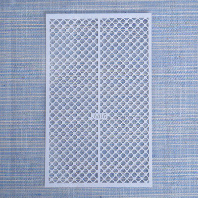 1 τεμ. Αυτοκόλλητο νυχιών με ζυγαριά ψαριού Αυτοκόλλητο με αυτοκόλλητα με δίχτυα γραμμή γεωμετρία κούφιο αυτοκόλλητο 3D ντεκόρ μανικιούρ με πρότυπο