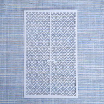 1 τεμ. Αυτοκόλλητο νυχιών με ζυγαριά ψαριού Αυτοκόλλητο με αυτοκόλλητα με δίχτυα γραμμή γεωμετρία κούφιο αυτοκόλλητο 3D ντεκόρ μανικιούρ με πρότυπο