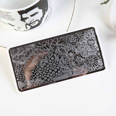 1PC 12*6CM Πρότυπο σχεδίασης λουλουδιών Σφραγίδα στένσιλ νυχιών Δαντέλα με δαντέλα από ανοξείδωτο ατσάλι Εργαλείο μανικιούρ, Πλάκα σφράγισης νυχιών #PV1-40