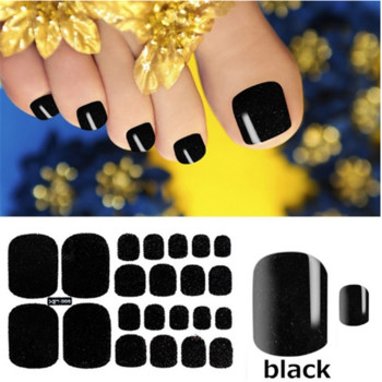 Μονόχρωμα Glitter Nail Art Polish Αυτοκόλλητα Pure Color Αυτοκόλλητα Περιτυλίγματα Νυχιών Λωρίδες πεντικιούρ